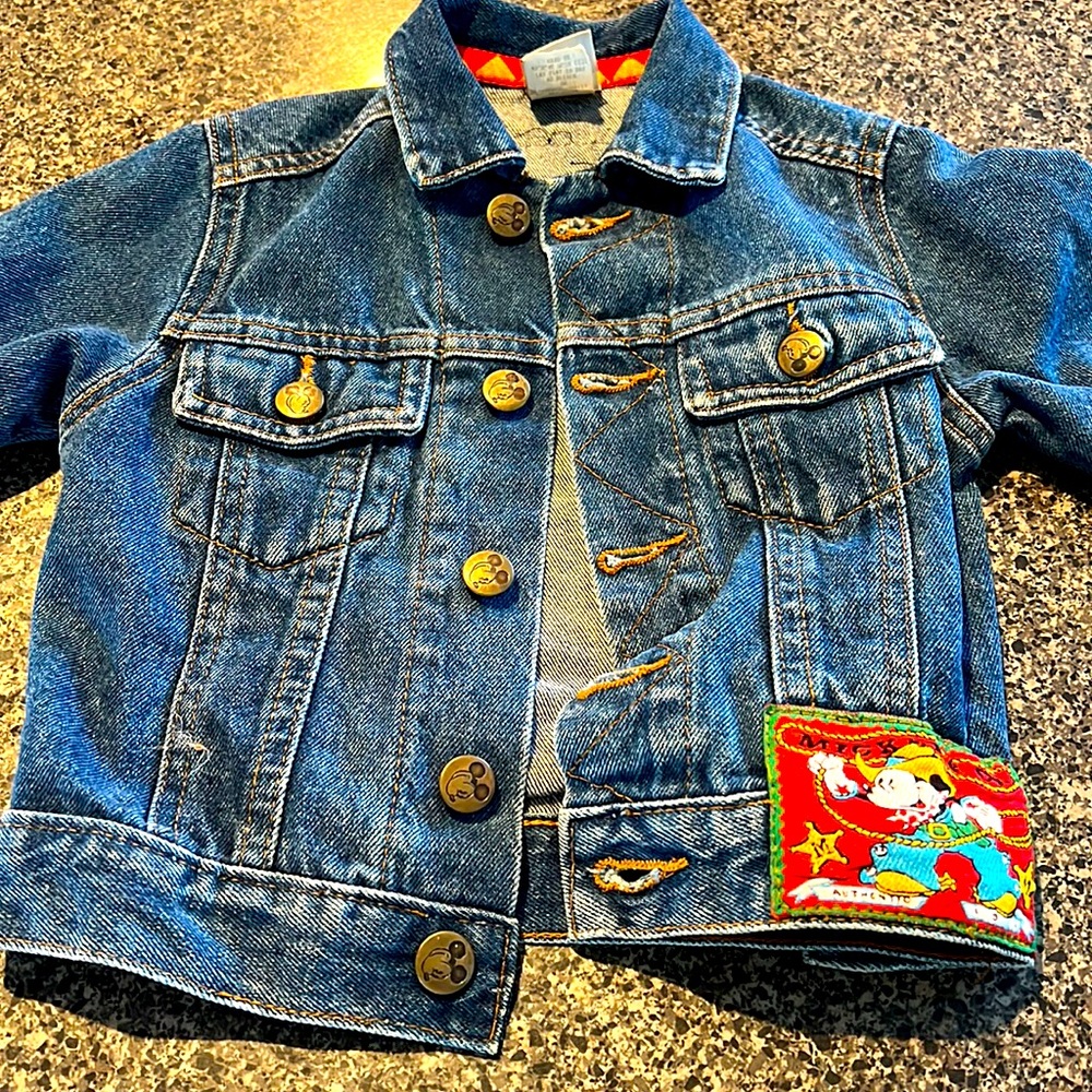 Vintage 2T denim Mickey Mouse jacket.